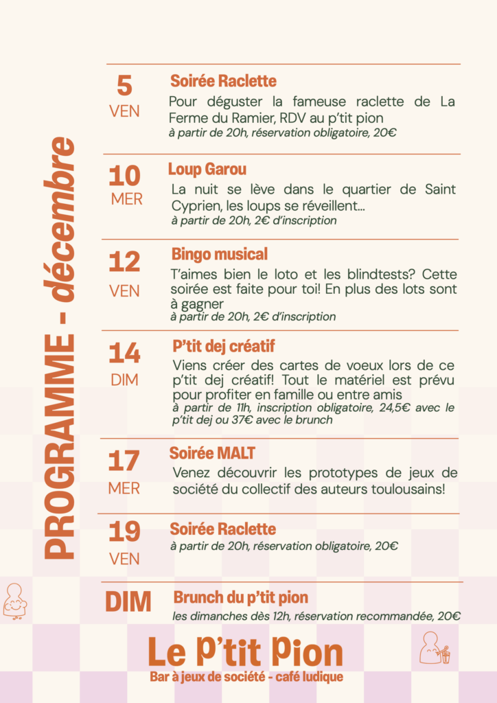 Programme décembre