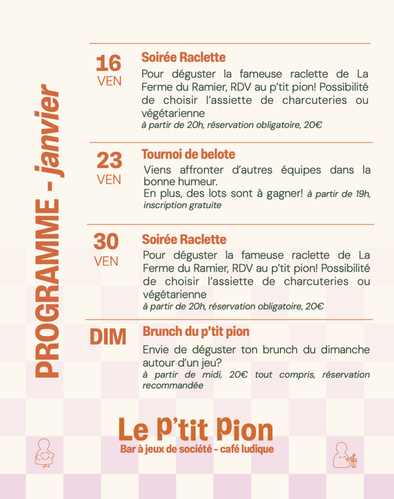 Programme janvier 2026